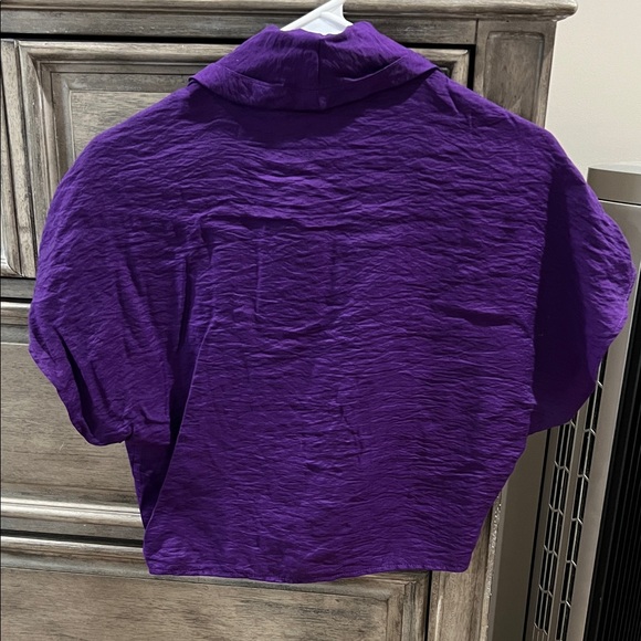 Zara Vibrant Purple Cowl Neck Top - Picture 2 of 2